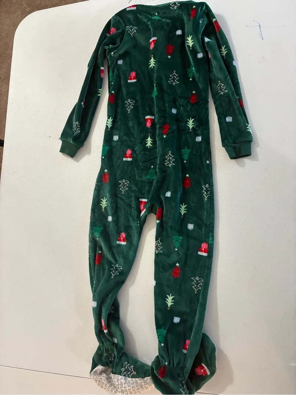 Carter's 4T Holiday Print Christmas Footed One-Piece Pajamas